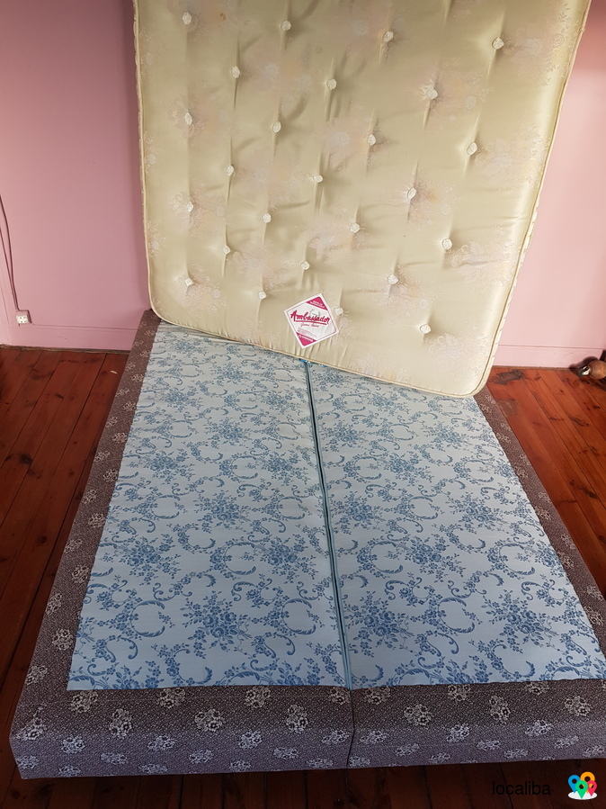 Two person bed (box spring + mattress)