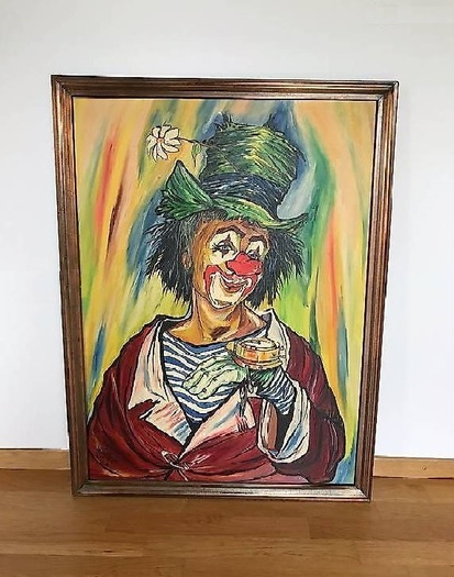 Clown ORGINAL Crazy W. Schärer signé 1990