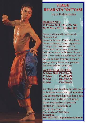 Stage Danse Indienne à Paris