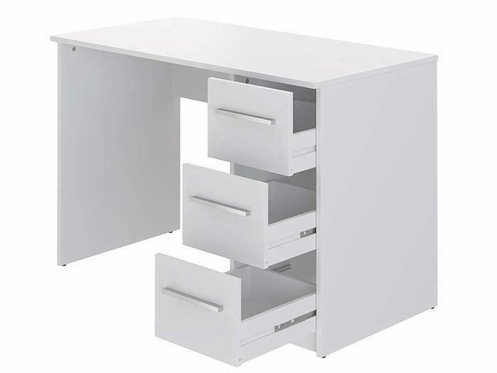 Bureau 3 tiroirs Idro Modern, 56 x 110 x 73,5