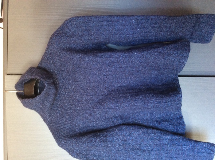 Bleu pull en laine pour femmes (S-M)