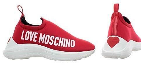 Love Moschino Sneakers Femmes JA15206 Neoprene Synthétique Rouge