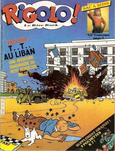 BD - RIGOLO le rire rock 1980 N°12 - Tintin au Liban