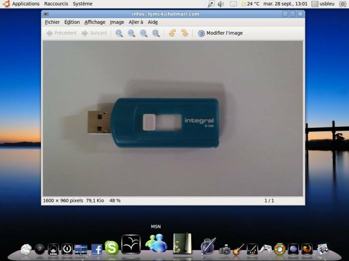 Clé USB 8Gb + Ubuntu paramétré