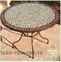 Vends table marocaine mosaïque ronde et rectangulaire