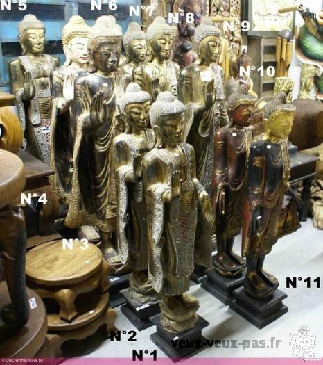 A vendre - Statues de bouddha debout - h: 114 à 145 cm