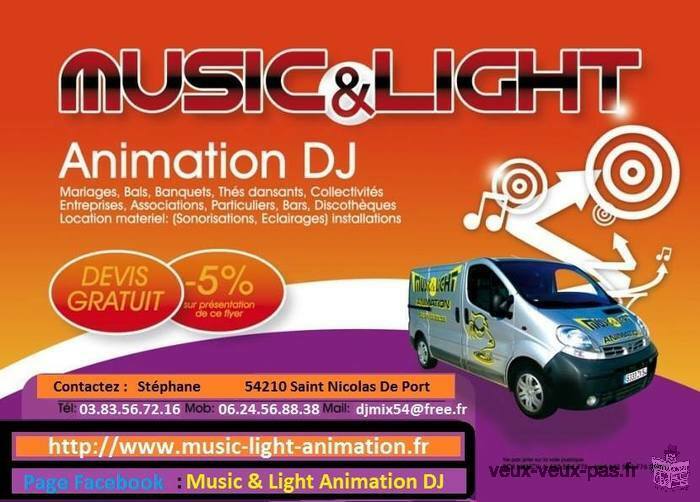 DJ Animateur Animation Mariage tous événements et location en Lorraine