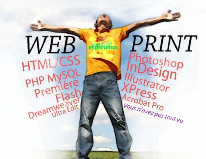 Donne cours d'infographie (Photoshop, Illustrator…) pour print et web