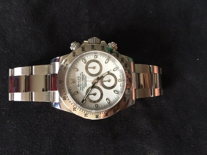 Rolex daytona 116520 de 2015 fond blanc