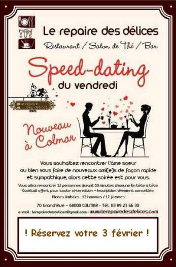 Soirée speed dating à Colmar - 3 février