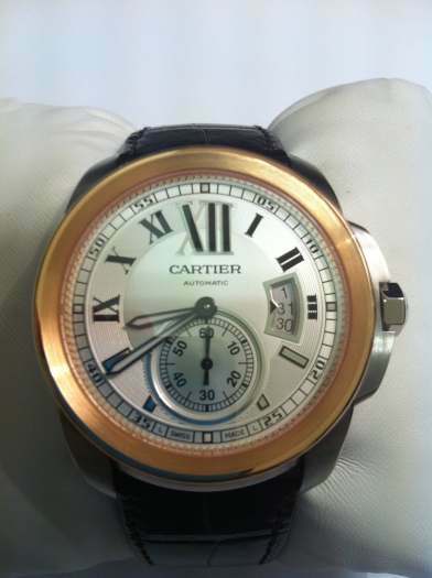 montre cartier calibre acier/or rose a vendre